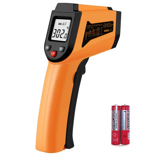 Termómetro infrarrojo láser sin contacto, pistola de temperatura digital, -50 °C a 400 °C (-58 °F a 752 °F), termómetro IR para industrial, cocina,