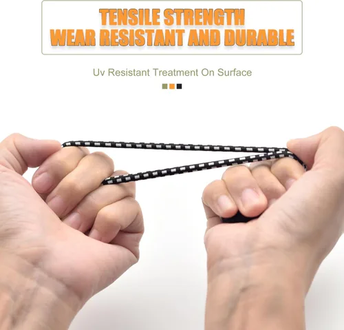 Miniatura 4 de Paquete de 30 cuerdas elásticas con bola, cuerdas elásticas resistentes de 4 pulgadas, lona de toldo con bolas elásticas para amarre de dosel