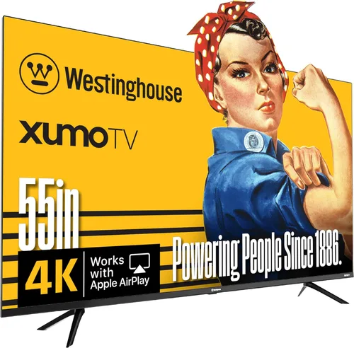 Westinghouse - Televisor inteligente de 55 pulgadas, 4K UHD, Xumo TV con HDR10, control remoto por voz, Dolby Vision, Dolby Atmos, pantalla led