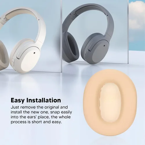 Miniatura 3 de Almohadillas de repuesto para los oídos, espuma de piel con aislamiento de ruido, almohadillas suaves para auriculares Bluetooth W860NB W830BT