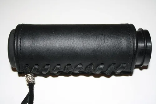 Fundas de cuero de lujo acolchadas negras para motocicleta con amortiguación de vibraciones para motocicletas HD con agarre térmico