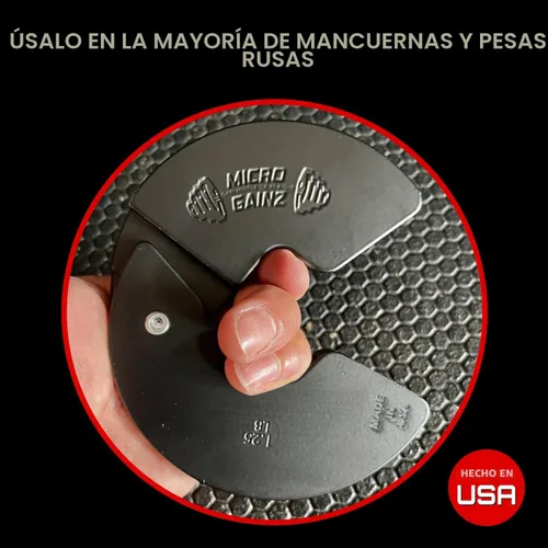 Miniatura 6 de Micro Gainz - Placa fraccional para mancuernas de 1.25lb, ideal para micro cargas, (elige color) juego de 4 placas fraccionales, diseñadas