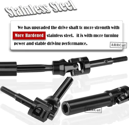 Miniatura 3 de 2 piezas de eje de transmisión trasero de acero inoxidable CVD mejoras para 1/10 Stampede VXL 4X4 2WD, Rustler VXL 4X4 2WD, Slash VXL 4X4 2WD, Hoss