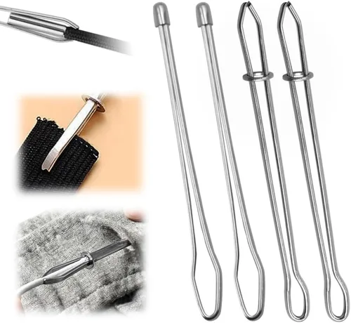Runsgo Juego de herramientas de enhebrador de cuerda, clips de costura, para reemplazo de cordón para sudaderas, pantalones cortos, pantalones