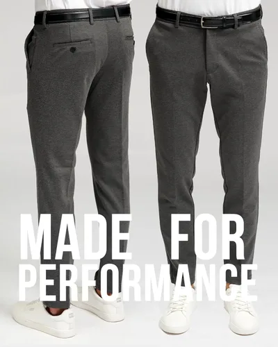 Miniatura 3 de Pantalones elásticos para hombre, ajustados, cómodos y modernos con elástico para trajes, negocios, casual