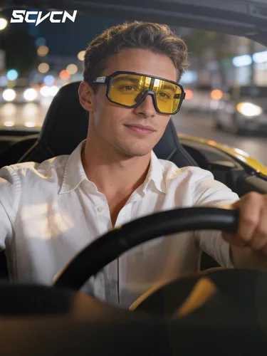 Miniatura 2 de SCVCN Night Vision Driving Glasses Anti Glare Polarized Yellow Lens Women Men Goggles Sport Sunglass Bicycle MTB