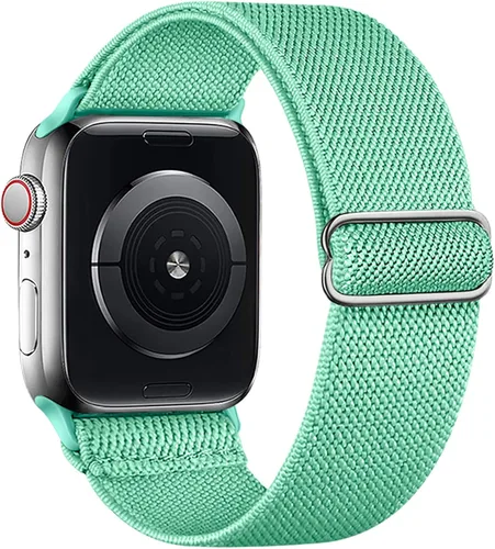 Miniatura 8 de Correa elástica de nailon compatible con Apple Watch Series 11, 10, 9, 8, 7, 1.811 in, 1.772 in, 1.654 in, 1.614 in, Ultra 3, 2, 1.929 in, Series 6