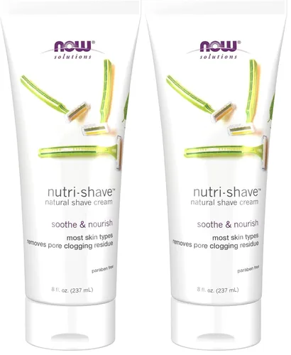 Miniatura 8 de NOW Foods Solutions, Nutri-Shave, Crema de afeitado, elimina los residuos de obstrucción de los poros, reduce la irritación, 8 onzas
