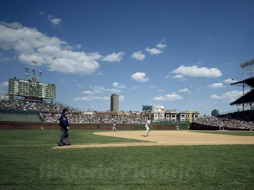 Chicago, IL Foto - Juego de béisbol en el histórico Wrigley Field, Chicago, Illinois - 14 x 11 pulgadas