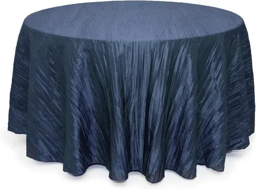 Miniatura 28 de Your Chair Covers - Mantel redondo de tafetán arrugado de 132 pulgadas - Mantel de comedor color champán, brillante aplastado para bodas, fiestas