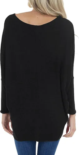 Miniatura 2 de MIHOLL Blusa de manga larga para mujer, estilo murciélago, casual, holgada, Dolman, blusa