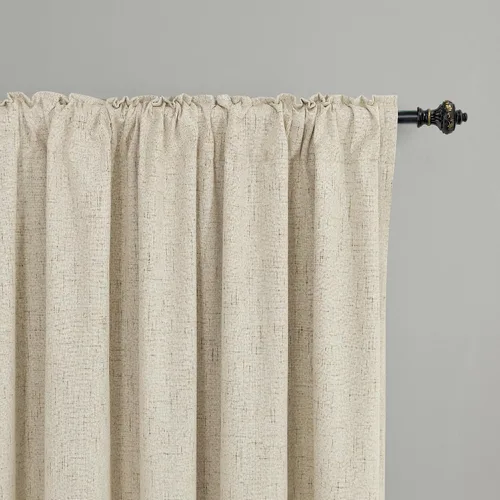 Miniatura 59 de KOUFALL - Cortinas de medio estilo francés de lino para ventana, juego de 2 cortinas cortas de 40 pulgadas de longitud, para privacidad, cortinas