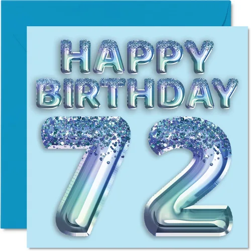 Miniatura 168 de Stuff4 Tarjeta de primer cumpleaños para niños, globo de fiesta con purpurina azul, tarjetas de feliz cumpleaños para niño de 1 año, nieto, hijo, 57