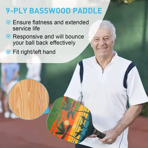 Miniatura 2 de Pickleball Paddles Set of 4 for Beginners Men Women Adults Patrón de estilo suroeste