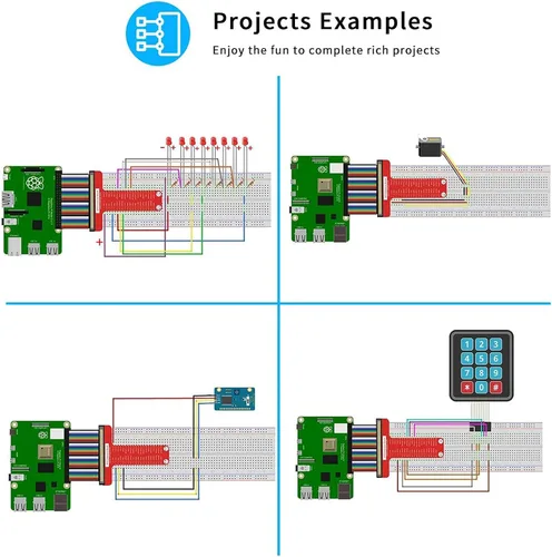 Miniatura 3 de Adeept Kit de inicio actualizado para Raspberry Pi 4 3 B+ B 3B 3B+ 2B, código Python C, 40 proyectos, kit educativo STEM, kit de iniciación integral