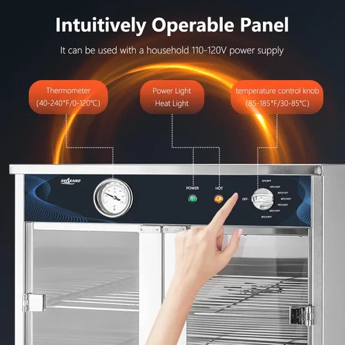 Miniatura 4 de Calentador de alimentos eléctrico para catering, calentador de alimentos calientes de 5 estantes, gabinete de retención calentado para encimera, uso