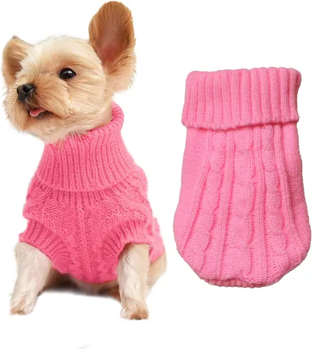 Suéteres para perros pequeños, suéteres para mascotas, ropa de punto clásica de invierno, ropa de perro para niñas, niños, abrigo de chihuahua, ropa