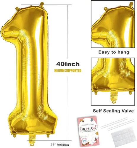 Miniatura 5 de Globos grandes de 40 pulgadas de números del 0 al 9, globos numéricos para decoración de fiesta de cumpleaños, globos de helio de aluminio