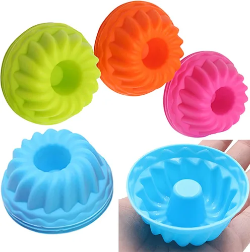 Miniatura 10 de Moldes de silicona para hornear, 12 moldes de silicona para donas, moldes antiadherentes para donas, muffins de calabaza, cupcakes, moldes