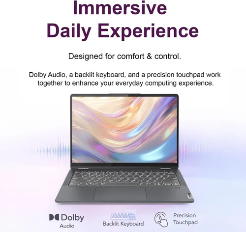 Miniatura 5 de Lenovo IdeaPad - Laptop con pantalla táctil 2.2K QHD 2 en 1 de 14 pulgadas Procesador AMD Ryzen 7 Win 11 16 GB de RAM SSD PCIe de 1 TB
