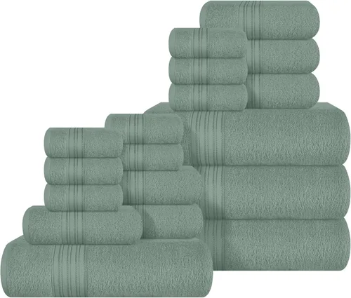 Miniatura 22 de BOUTIQUO Juego de 2 toallas de baño 100% algodón de 28 x 55 pulgadas, toallas de baño grandes ecológicas, compactas, de secado rápido, ligeras, Rosa