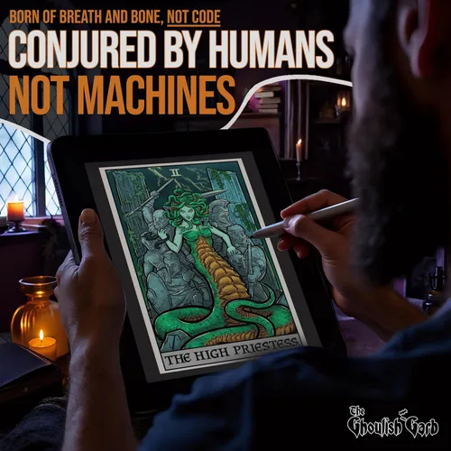 Miniatura 8 de Tapiz de cartas del tarot de la alta sacerdotisa - Medusa - mitología griega decoración del hogar para colgar en la pared (60 x 50 pulgadas)