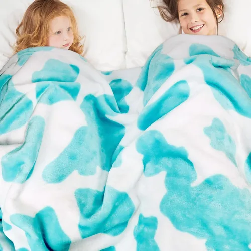 Miniatura 8 de Manta azul para sofá cama, regalos azules para mujeres, hombres y niños, forro polar suave cian, manta decorativa acogedora para dormitorio, sala