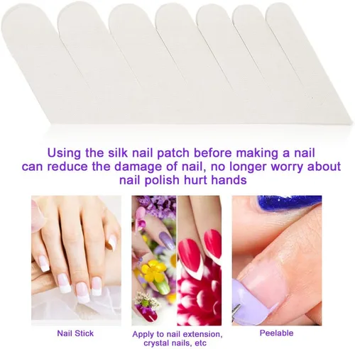 Miniatura 2 de Envoltura de seda para uñas, envoltura de seda para uñas, envoltura de seda adhesiva para uñas, calcomanías protectoras de uñas de gel UV