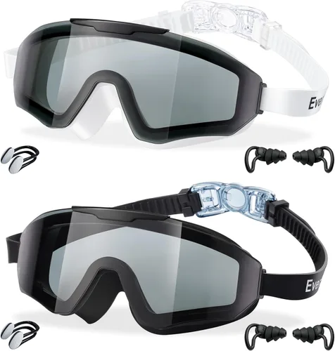 EverSport - Paquete de 2 gafas de natación para niños de 8 a 16 años, capa extra de silicona, gafas de natación para niños, adolescentes, jóvenes,