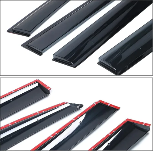 Miniatura 6 de IKON MOTORSPORTS Visor para ventana, compatible con Toyota Sienna 2011-2020, visor de ventana de policarbonato inyectado para proteger de la lluvia