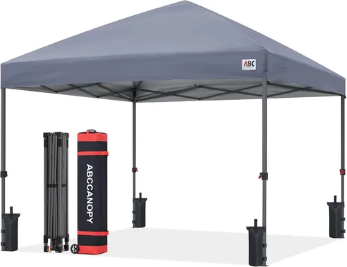 Miniatura 39 de ABCCANOPY Tienda de campaña desplegable de 10 x 10, refugio instantáneo de fácil instalación con bolsa con ruedas, toldo resistente al aire libre