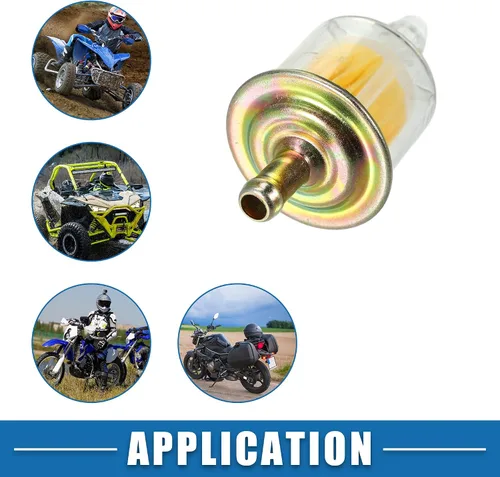 Miniatura 6 de Se adapta a filtros de combustible en línea de gas de 1/4 de pulgada, duraderos para motores pequeños, mini bicicleta, ATV, UTV, motocicleta