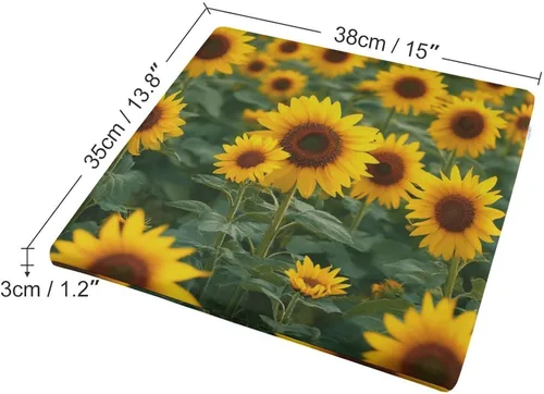 Miniatura 2 de Cojín cuadrado de gel refrescante con semillas de girasol de espuma viscoelástica, almohadilla para silla de oficina para aliviar el dolor