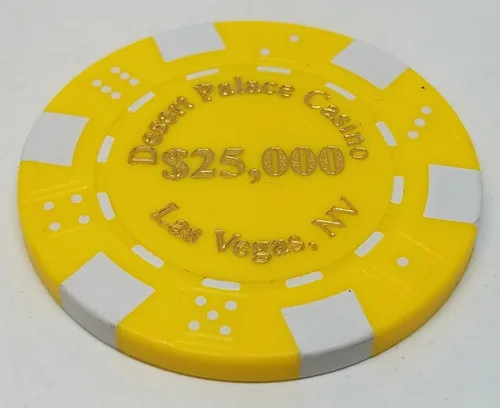 Miniatura 2 de Fichas de póquer - (25) $25,000 Desert Palace 0.41 oz compuesto de arcilla