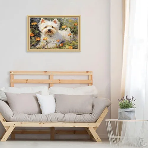Miniatura 6 de Rompecabezas de jardín de perros lindos de 500 piezas para adultos, rompecabezas educativos de aprendizaje, juguetes familiares difíciles