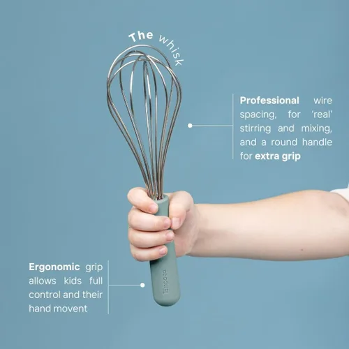 Miniatura 4 de Tampoco Real Kids - Juego de cocina y hornear – Herramientas de cocina Montessori para cocinar de verdad con utensilios de silicona aptos