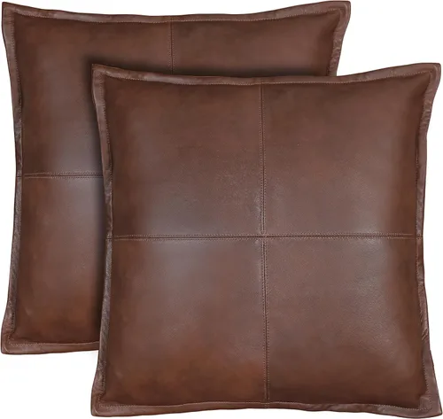 Miniatura 71 de Funda de almohada de piel de cordero – Funda de cojín decorativa para sofá – Fundas para sala de estar y dormitorio, 22 x 22 pulgadas – Paquete de 2