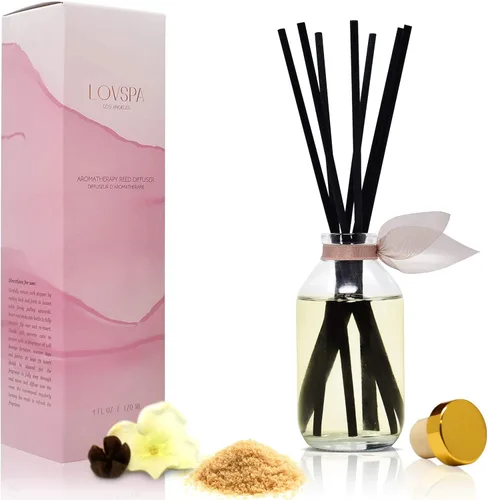 Miniatura 17 de Set de difusor de cañas, difusor de aceite perfumado con aroma a ámbar romántico y varillas, accesorios de fragancia para el hogar para decorar