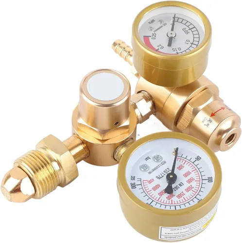 Miniatura 5 de Oumefar Regulador de soldadura de gas, reguladores de CO2 de argón, reguladores de soldadura de gas, soldadura Mig Tig con salida de 1/4 pulgadas