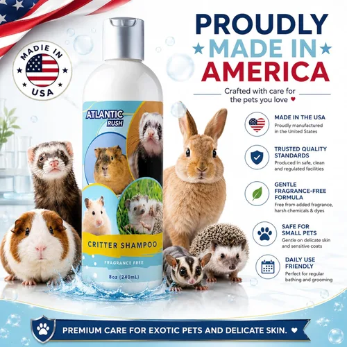 Miniatura 4 de Critter Champú para mascotas pequeñas - Champú sin fragancia animal y detergente - Champú para piel sensible para hurones, conejillos de indias