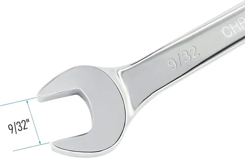 Miniatura 4 de Llave combinada de trinquete de 9/32 pulgadas SAE 72 dientes, caja de trinquete de 12 puntos, herramientas de llave de extremo abierto y extremo