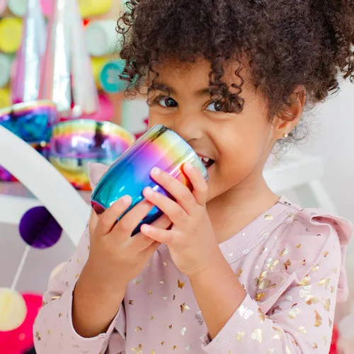 Miniatura 8 de Ahimsa - Taza de acero inoxidable para niños, diseñada por pediatras, tazas para niños pequeños con pulido premium para el entrenamiento con taza