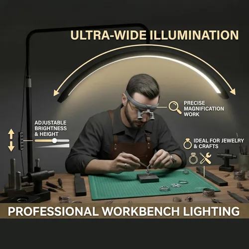 Miniatura 8 de Hi_friend Lámpara de media luna portátil de 23 pulgadas, luz de pestañas para esteticistas, lámpara LED de piso arqueada brillante para extensiones