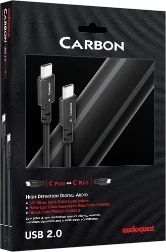 Miniatura 2 de AudioQuest Cable de audio de alta definición USB-C de carbono de 4.9 ft > C
