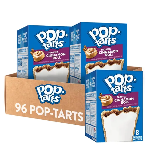 Miniatura 13 de Pop-Tarts - Tostadas, alimentos para el desayuno, bocadillos para niños, pan de plátano glaseado (96 Pop-Tarts)