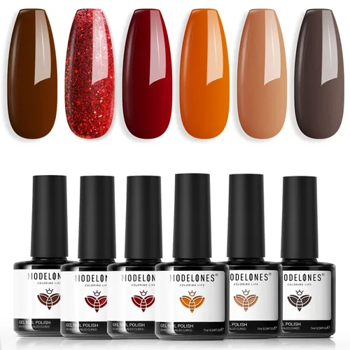 Miniatura 23 de modelones - Juego de 6 esmaltes en gel, tonos verano, rosa, rosa fuerte, rosa neón, blanco, magenta, de suave claro a oscuro,arte para amantes