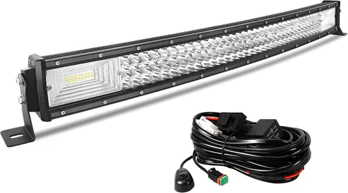 Miniatura 10 de Willpower Barra de luz LED curvada de 52 pulgadas, 675 W, combo de luces LED todoterreno con conector DT, arnés de cableado, luces de conducción