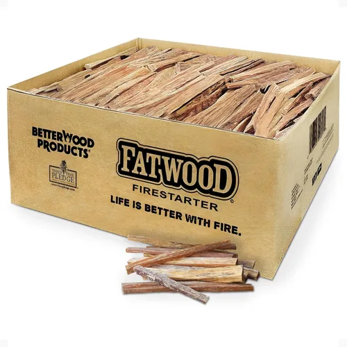 Miniatura 20 de Firestarter de madera de pino totalmente natural para chimenea, quimeneas, parrilla o estufas de pellets y leña, cubo de abedul de 5 libras