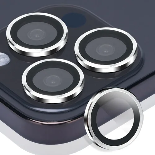 Miniatura 7 de Protector de lente de cámara para iPhone 15 Pro Max, protector de lente de vidrio templado con anillo de aleación de aluminio, compatible con iPhone