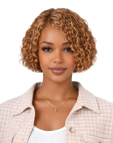 Miniatura 20 de Peluca de cabello humano rizado profundo de 12 pulgadas para mujer, peluca de encaje frontal sin pegamento, cabello Remy brasileño rizado Jerry